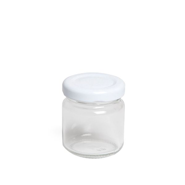 Bocal lisse avec couvercle, mini, 50 ml